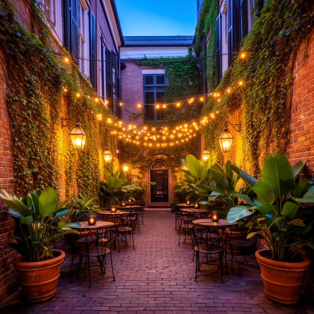 The outdoor alleyway courtyard